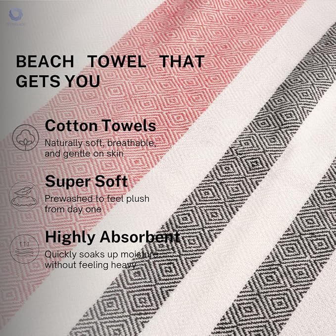 Cotton Turkish Beach Towel - Image 3