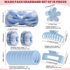 16 Pcs Skincare Headband Set, Face Washing Headband - Image 2