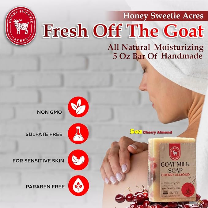 Honey Sweetie Acres Cherry Almond Goat Milk Soap - Image 7
