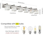Aipsun Brushed Nickel Bathroom Light Fixtures 6 Light Vanity Lighting Fixture - Image 6
