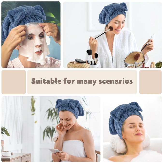 SUNLAND Large Microfiber Hair Drying Caps - Image 6