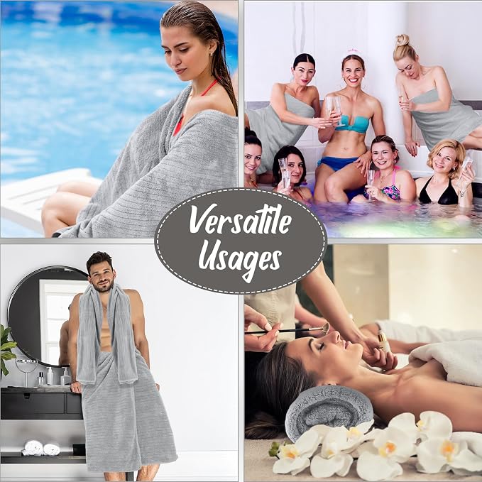 SmoothNovelty 16 Pack Microfiber Bath Towels Bulk 27'' x 60'' Oversized Size - Image 7