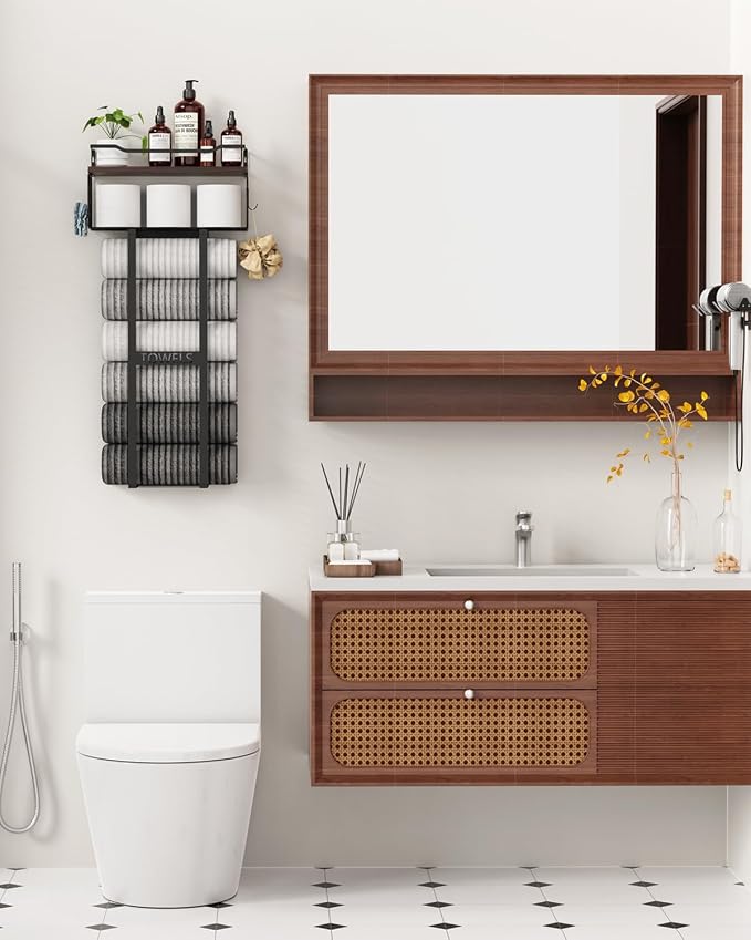 Large Towel Rack & Bathroom Towel Holder - Image 5