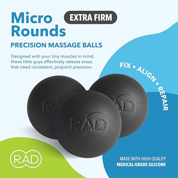 RAD Micro Rounds – Yoga Deep Tissue Massage Ball Set – Targeted Myofascial - Image 2