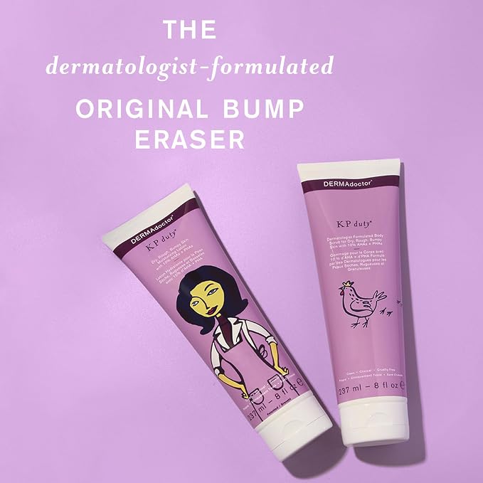 DERMAdoctor KP Bump Eraser Body Scrub and Lotion Kit Dermatologist Formulated - Image 5