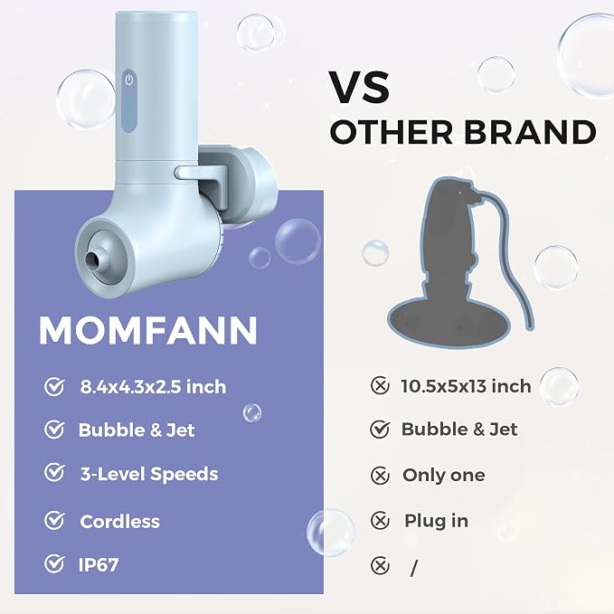 MOMFANN Bath Jet Spa, Bath Jet/Bubble Mode, Cordless Portable Bathtub - Image 7