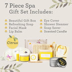 Lizush Luxury Spa Gifts for Women – 7 Piece Citrus Spa Gift Set - Image 2