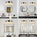 Modern Black Bathroom Vanity Lights, 3-Light Matte Black Bathroom Light Fixture - Image 7