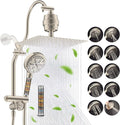 Hibbent Dual Filter All Metal 12" Rainfall Showerhead Combo, High Pressure by Hibbent