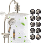 Hibbent Dual Filter All Metal 12" Rainfall Showerhead Combo, High Pressure by Hibbent