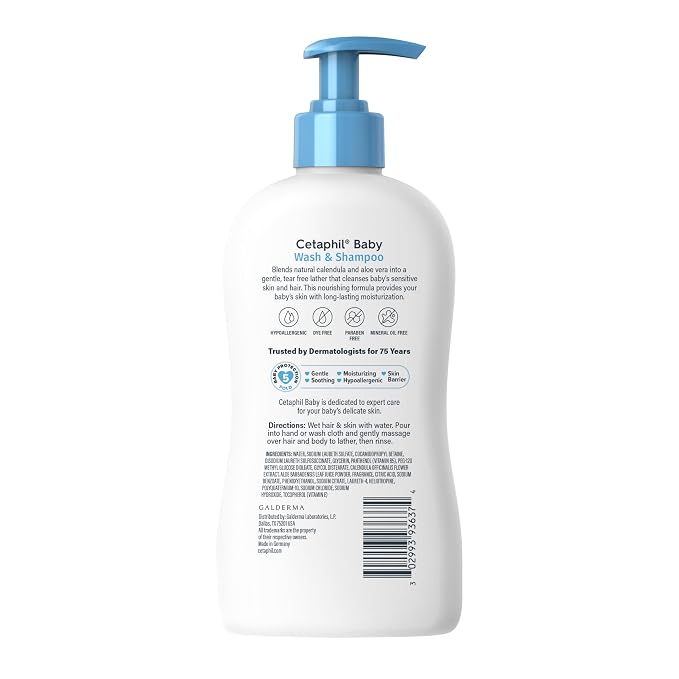Cetaphil Baby Wash & Shampoo, Tear Free, Colorant and Mineral Oil Free - Image 6
