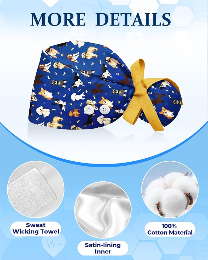 Plifal 100% Cotton Scrub Cap - Image 3