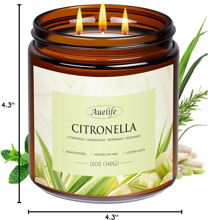 Auelife Scented Candles, 12oz Large 3-Wick Candle - Image 8
