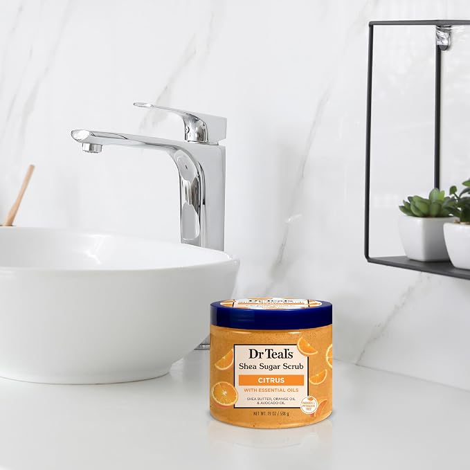 Dr Teal's Shea Sugar Body Scrub, Citrus - Image 6