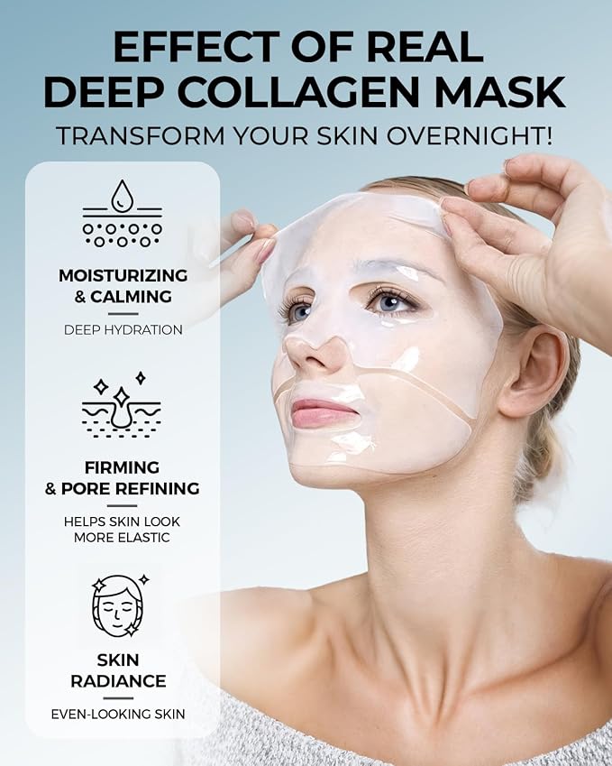 6 Pack Bio-Collagen Face Mask, Hydrating Overnight Masks, Fine Lines Face - Image 2