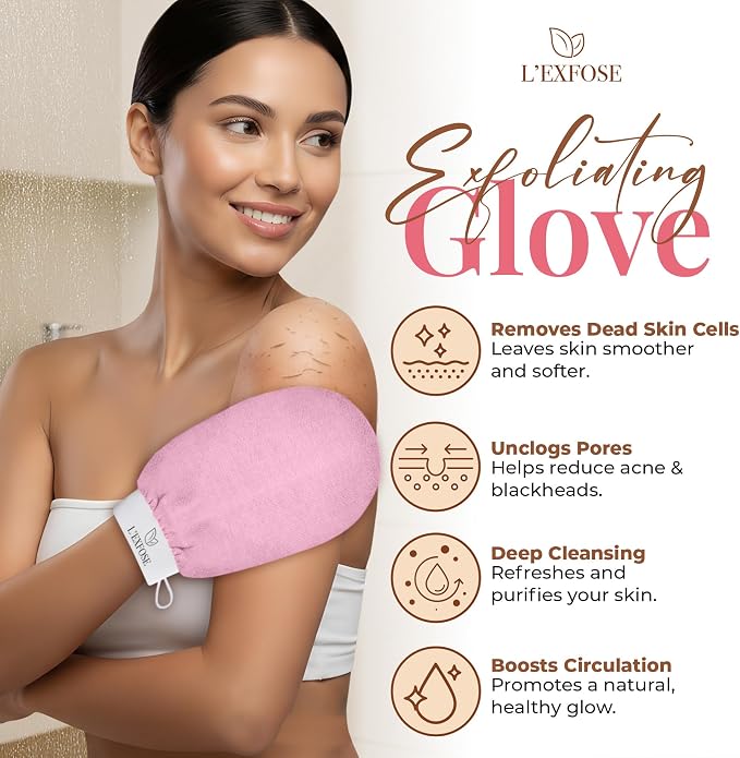 L'Exfose Kessa Hammam Deep Exfoliating Glove - Image 2