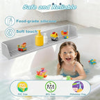 Bathtub Splash Guard for Kids, 2.6 FT Silicone Bathtub Play Shelf - Image 3