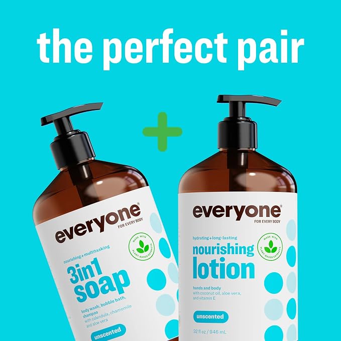 Everyone 3-in-1 Soap, Body Wash, Bubble Bath, 32 Ounce, made - Image 7