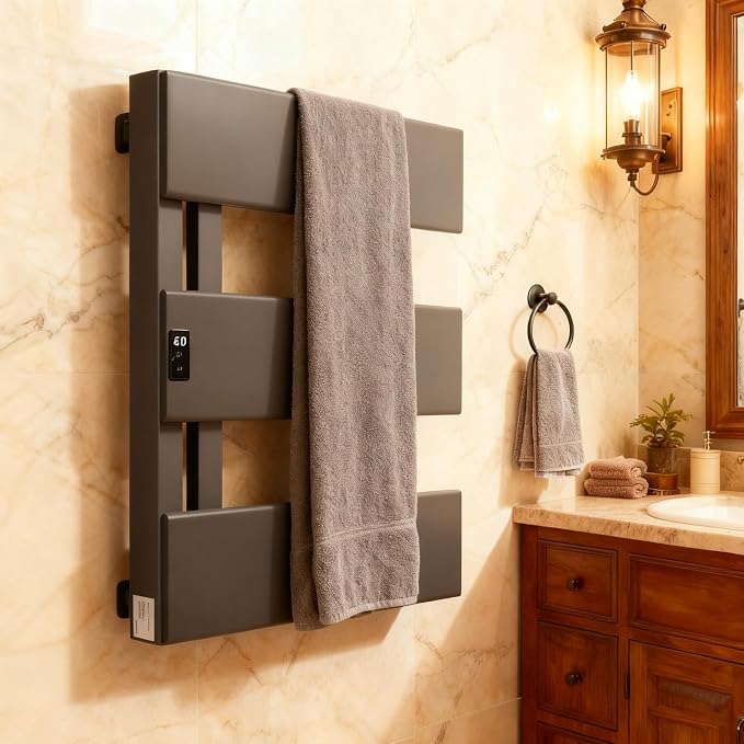 Verida Towel Warmer Rack, Support Hardwired and Plug-in, Wall-Mounted Electric - Image 5