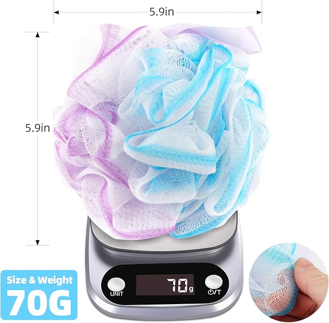 Chuya Bath Sponges Loofahs 70 Grams Large Size, 4 Pack Shower Sponge - Image 2