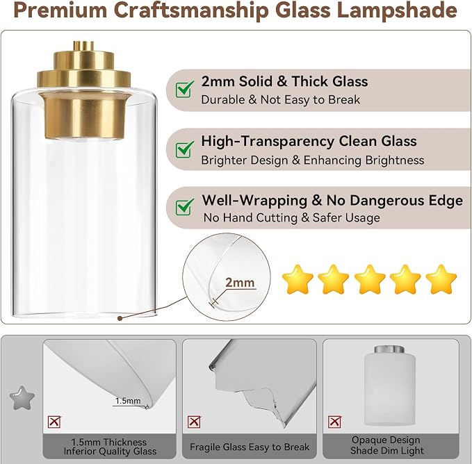 3-Light Bathroom Light Fixtures, Classic Wall Light Fixture - Image 3