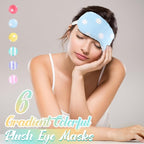Cuffbow 6 Pack Plush Sleep Mask Set, Cute Plush Eye Masks - Image 4