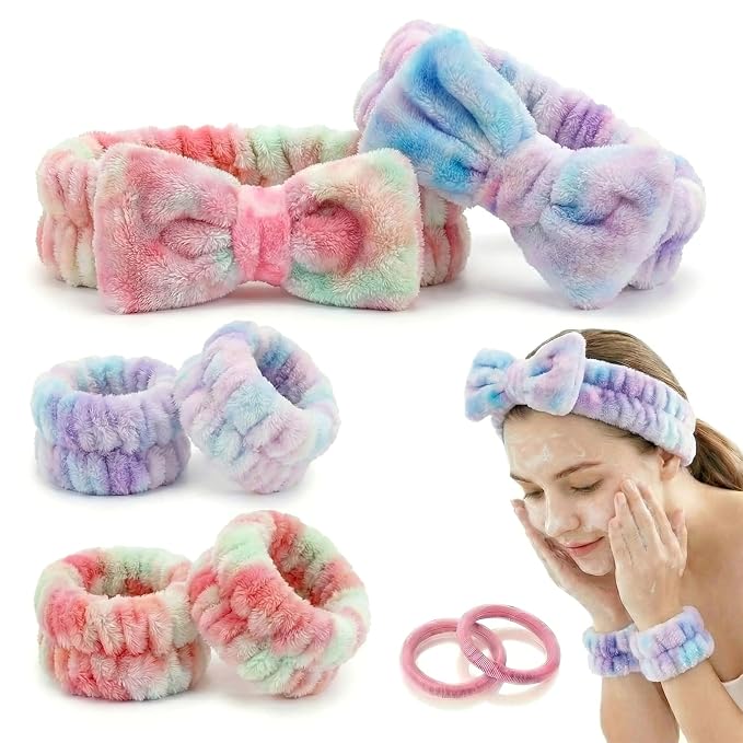 8 Pcs Spa Headband and Wristbands Set by Unknown