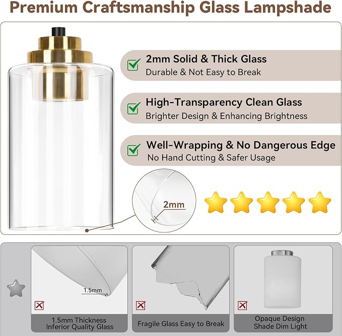 5-Light Bathroom Light Fixtures, Classic Wall Light Fixture - Image 3