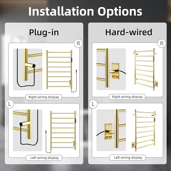 P&Dlusir Towel Warmer, Heated Towel Rack - Image 6