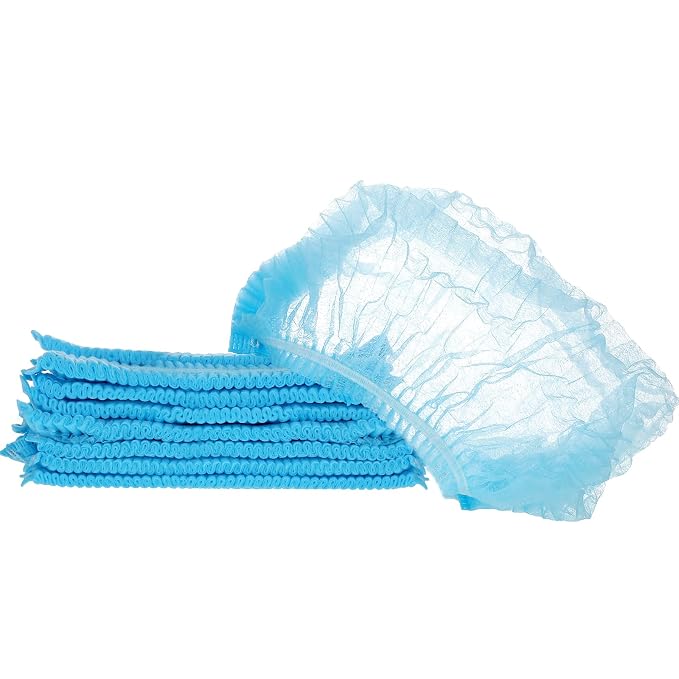 100 Pcs Disposable Nonwoven Bouffant Caps 21 Inch Hair Net Elastic Cap Hair - Image 7