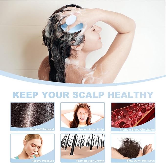 Meartchy Silicone Scalp Massager, Scalp Scrubber - Image 4