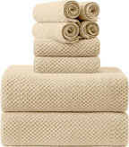 8-Piece Bath Towel Set, 2 Extra Large Bath Towel Sheets, 2 Hand Towels and 4 by Smuge