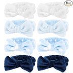 8 Pack Spa Headband for Washing Face Stocking Stuffers Skincare Headbands Bulk by TIOSRU