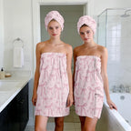 Absorbent Bath Towel Wrap Set for Women, Microfiber Shower Robe Body Towel - Image 7