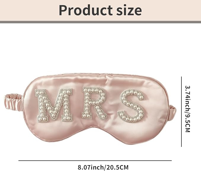 Bride Sleep Mask, Bride Eye Mask, Mrs Satin Bridal Eye Maskes Soft Sleep Maskes - Image 7
