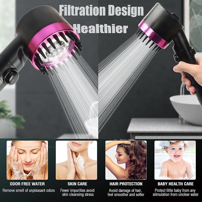 High Pressure Handheld Shower Head High Pressure Shower Heads- High Flow Even - Image 9