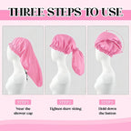 2 Pcs Large Shower Cap for Braids, Extra Long Shower Cap for Women Long Hair & - Image 4