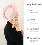 ROLSHOL Extra Large 4 Pack Microfiber Hair Towel Wrap - Image 3