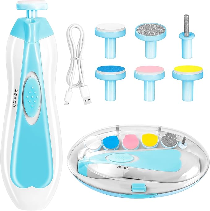Qunlions life Baby Nail Trimmer Electric, 6 in 1 Rechargeable Baby Nail by Qunlionslife