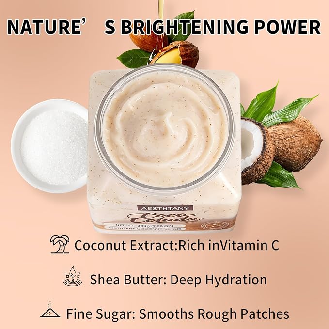 Coconut Body Scrub &Avocado Face & Body ScrubMoisturizing and Exfoliating Body - Image 5