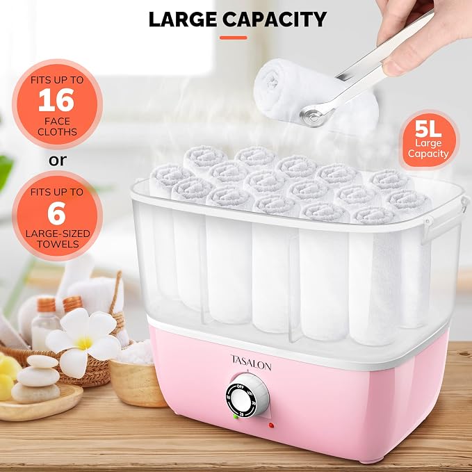 TASALON Hot Towel Steamer for Facials, Hot Towel Warmer Quickly Heats Up in 5 - Image 3