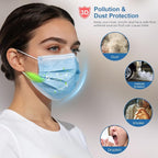 NNPCBT 5 Color Disposable Face Masks 125 Pack, 3-Ply Breathable Mask - Image 4