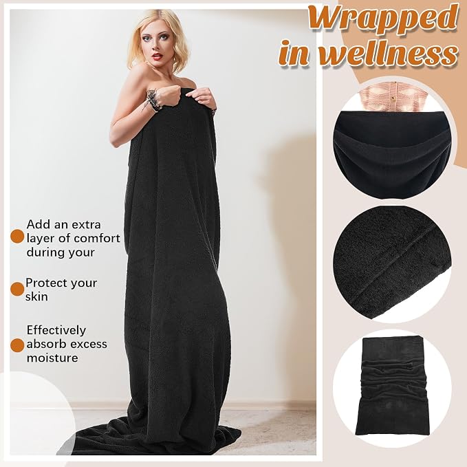 HunnmingRe Infrared Sauna Blanket Towel Inserted, 35 x 70”Cotton Sweat - Image 4
