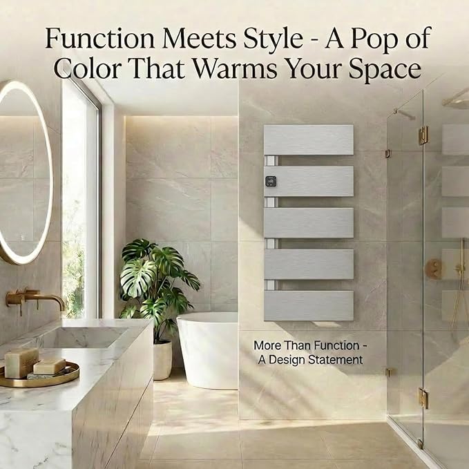 Electric Towel Warmer, Heated Towel Rack - Image 6