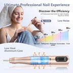 TUOBEO Cordless Nail Drill Electric Rechargeable File Kit, Professional Efile - Image 6
