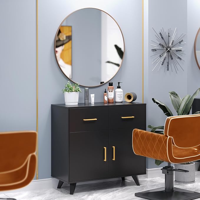 OmySalon Wall Mount Salon Station, Barber & Hair Stylist Station by OmySalon