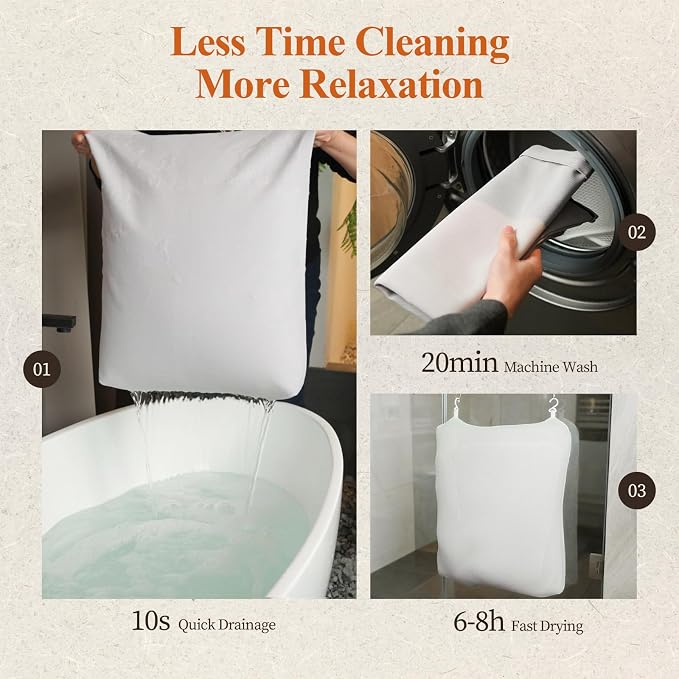 Luxury Bathtub Pillow, Gift for Mother's Day, Neck & Back Support, Quick-Drying - Image 6