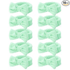 Casoty 10 Pcs Green Face Wash Headbands, Spa Gifts by Casoty