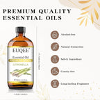 EUQEE Citronella Essential Oil, 118ml Large Gift Box Pure Citronella Oil - Image 5
