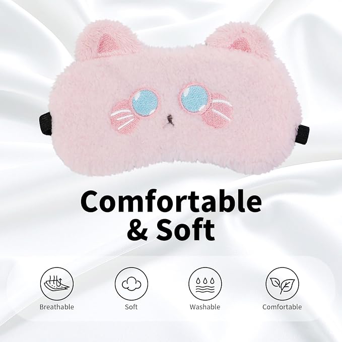 PERFECTSIGHT Sleep Eye Masks, Cute Sleep Eye Cover Lightweight Adjustable - Image 2